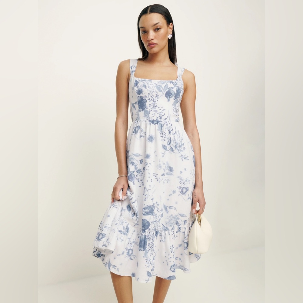 NWT Reformation Bucatini Linen Dress